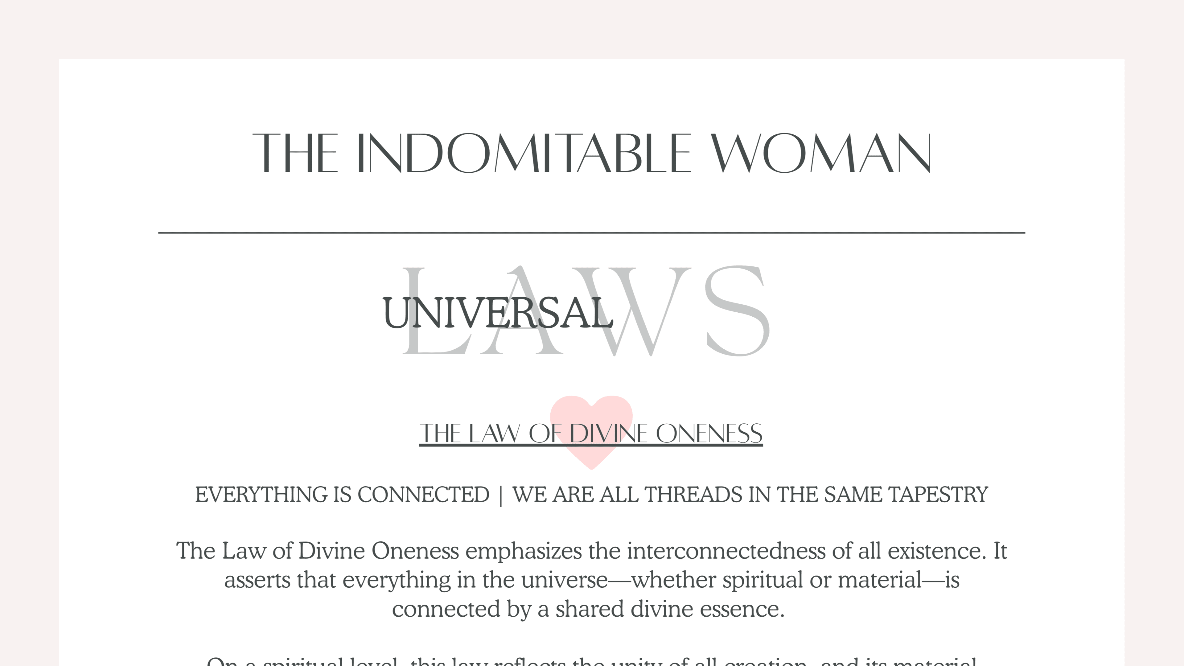 12 Universal Laws