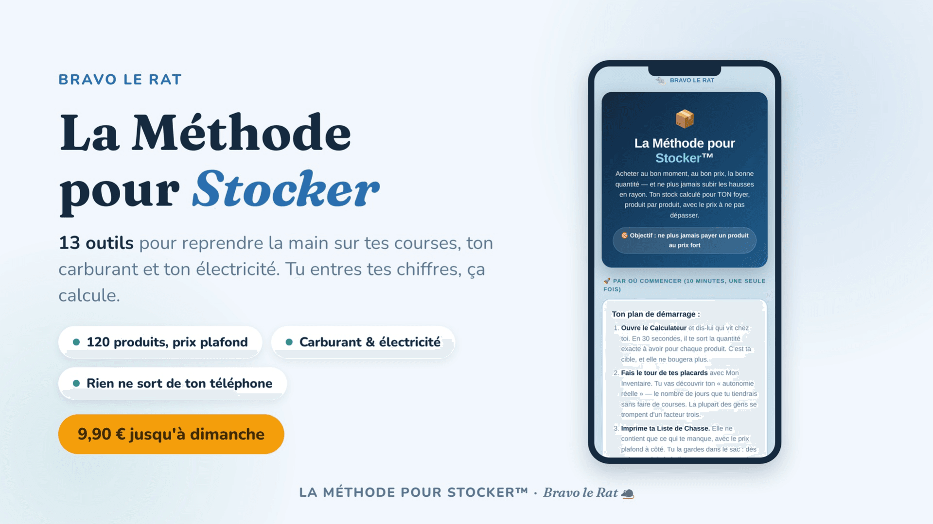 🚨 Offre limitée — La Méthode pour Stocker 🐀