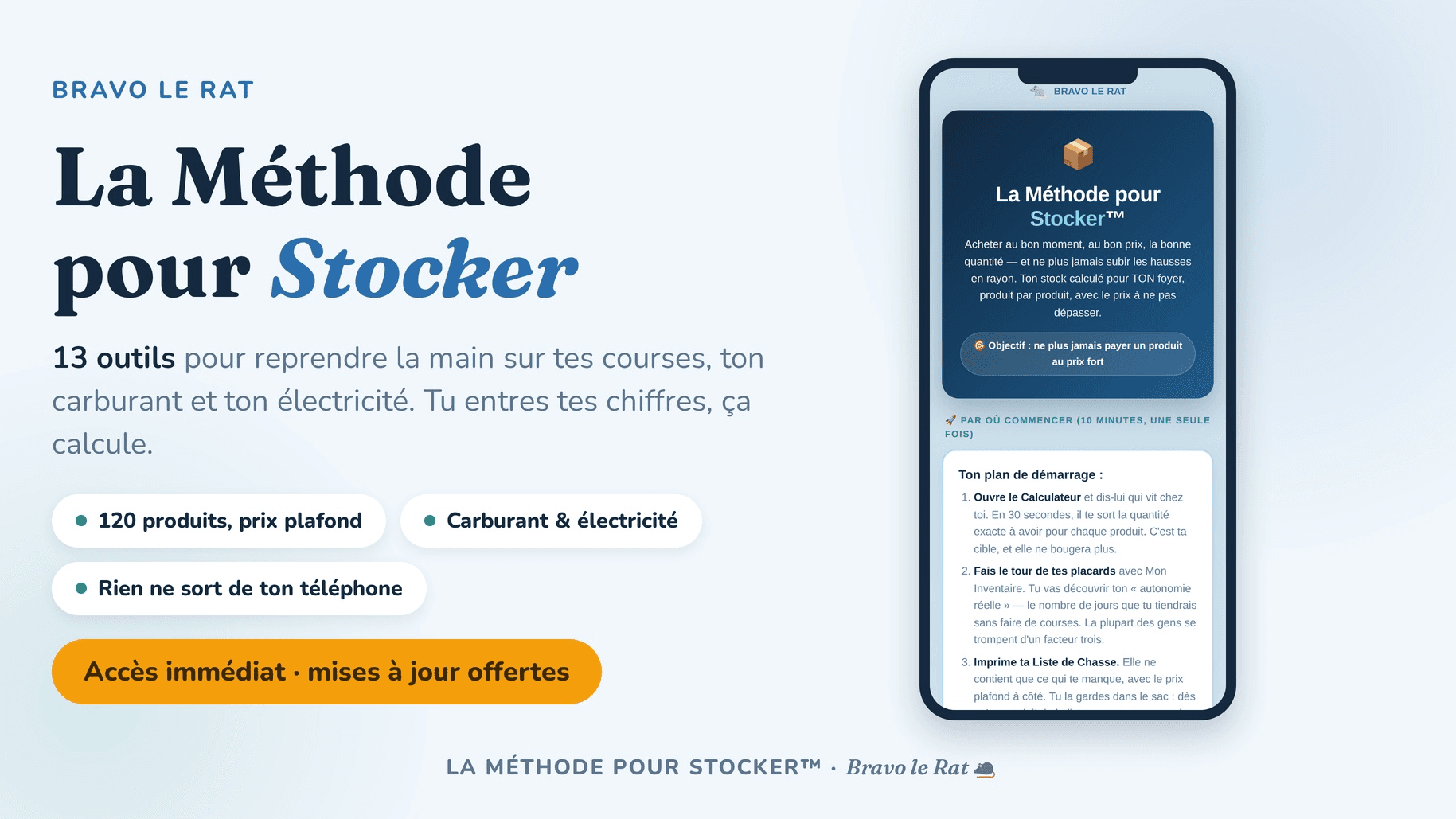 🐀 La Méthode pour Stocker — 13 outils anti-crise