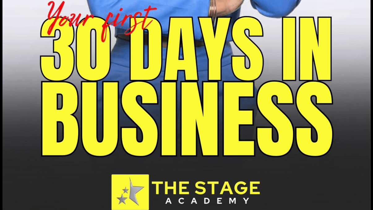 Your First 30 days in Business workbook Now!