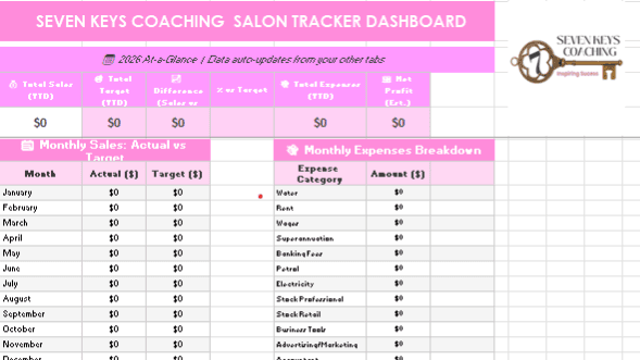 My Salon Sales & Expenses Tracking Tool