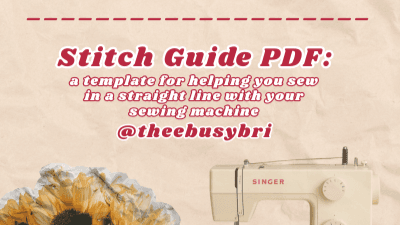 Stitch Template for Guided Sewing