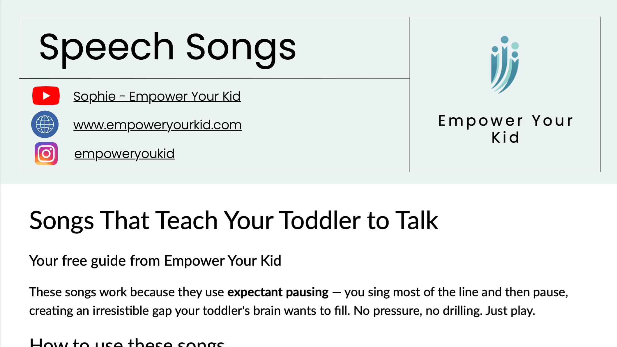 Get My Speech Song Recommendation FREEBIE!