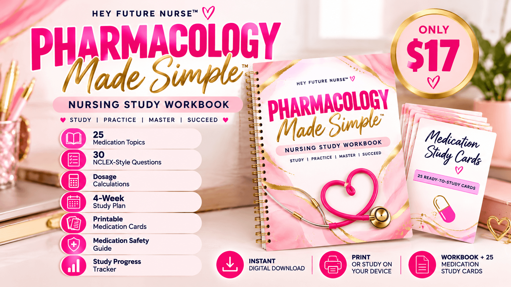 Pharmacology Made Simple™ + 25 Med Cards