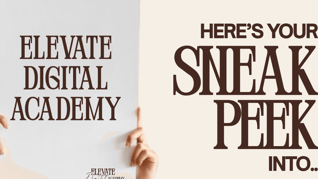 Elevate Digital Academy Preview 