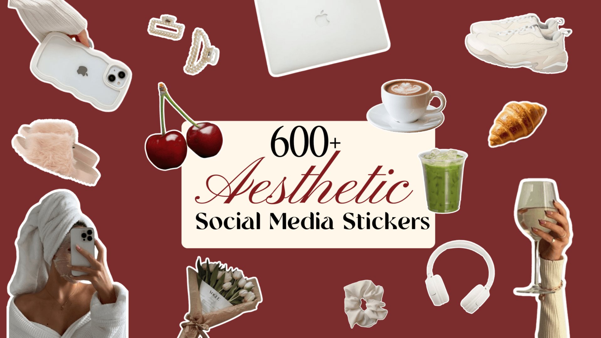 Get these 600+ Aesthetic stickers for your content