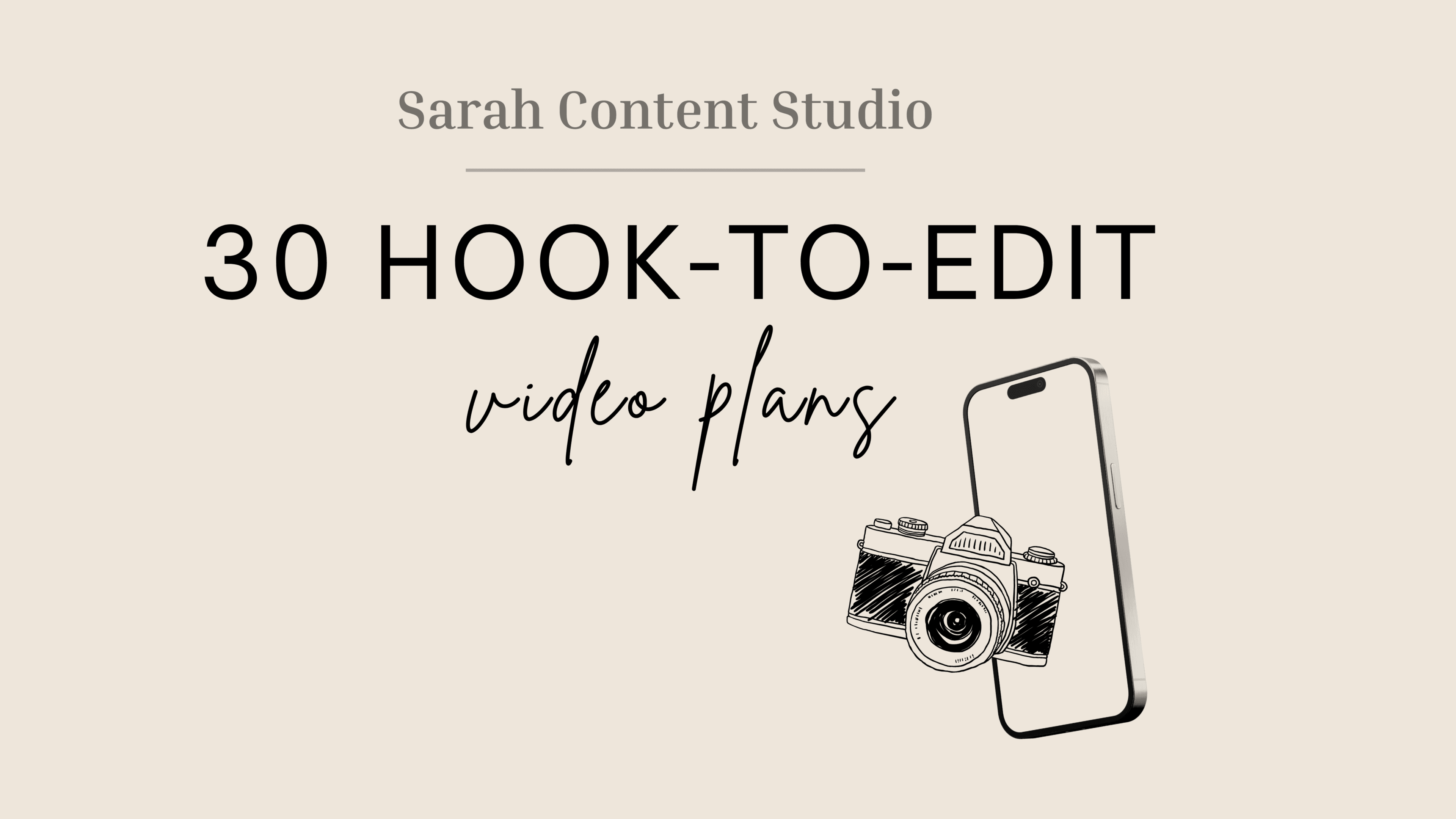 30 Hook-to-Edit Video Plans (Script Pack)