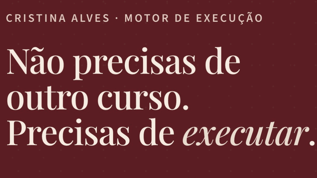 Motor de Execução  - Cristina Alves