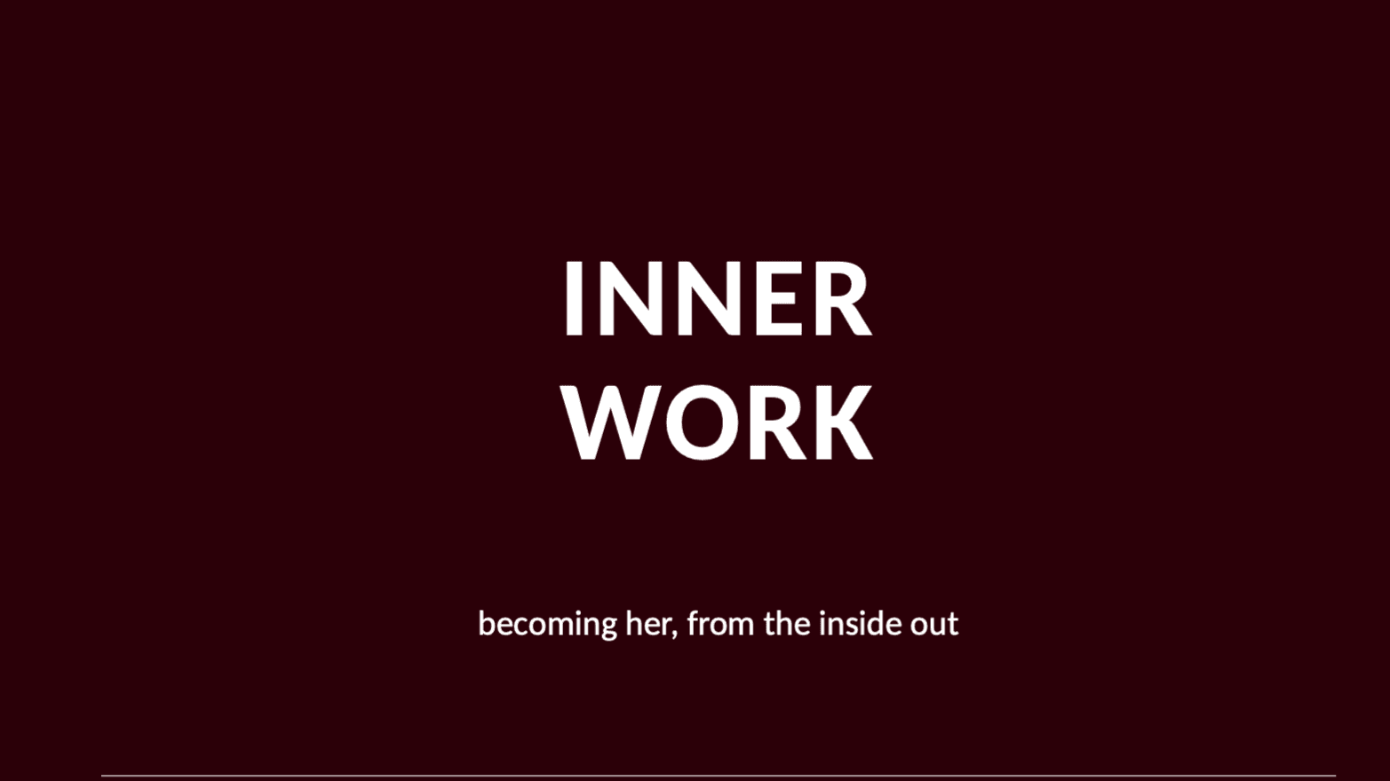 The Beginner's Inner Work Workbook 