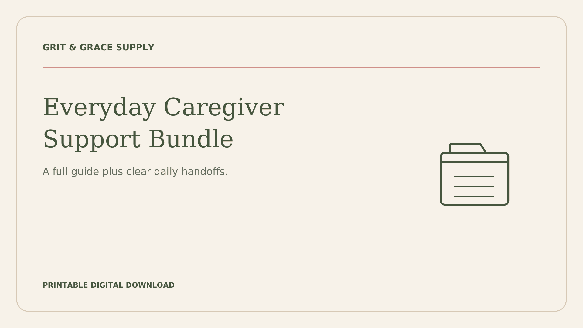 Everyday Caregiver Support Bundle