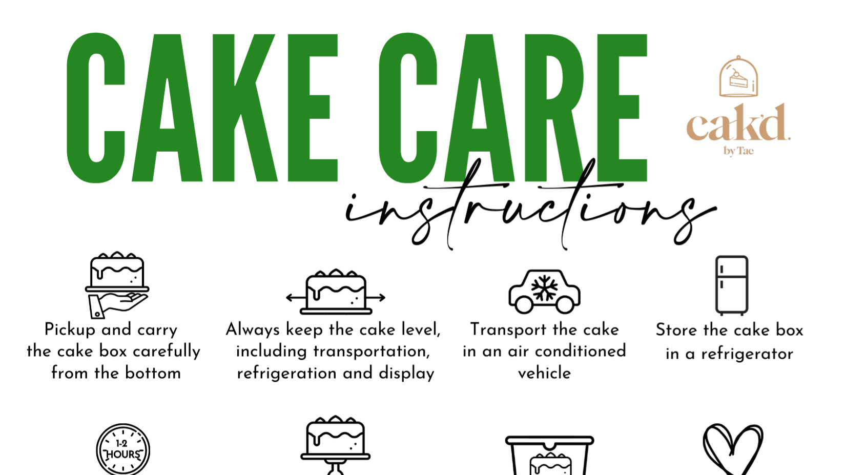 Cake Care Cards Package