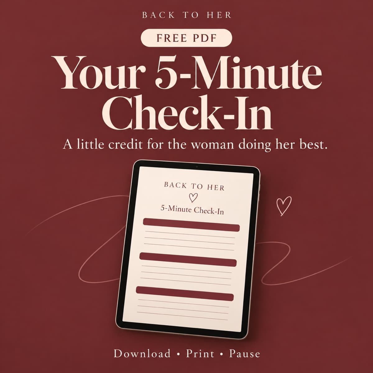 Your Free 5-Minute Check-In 🤍