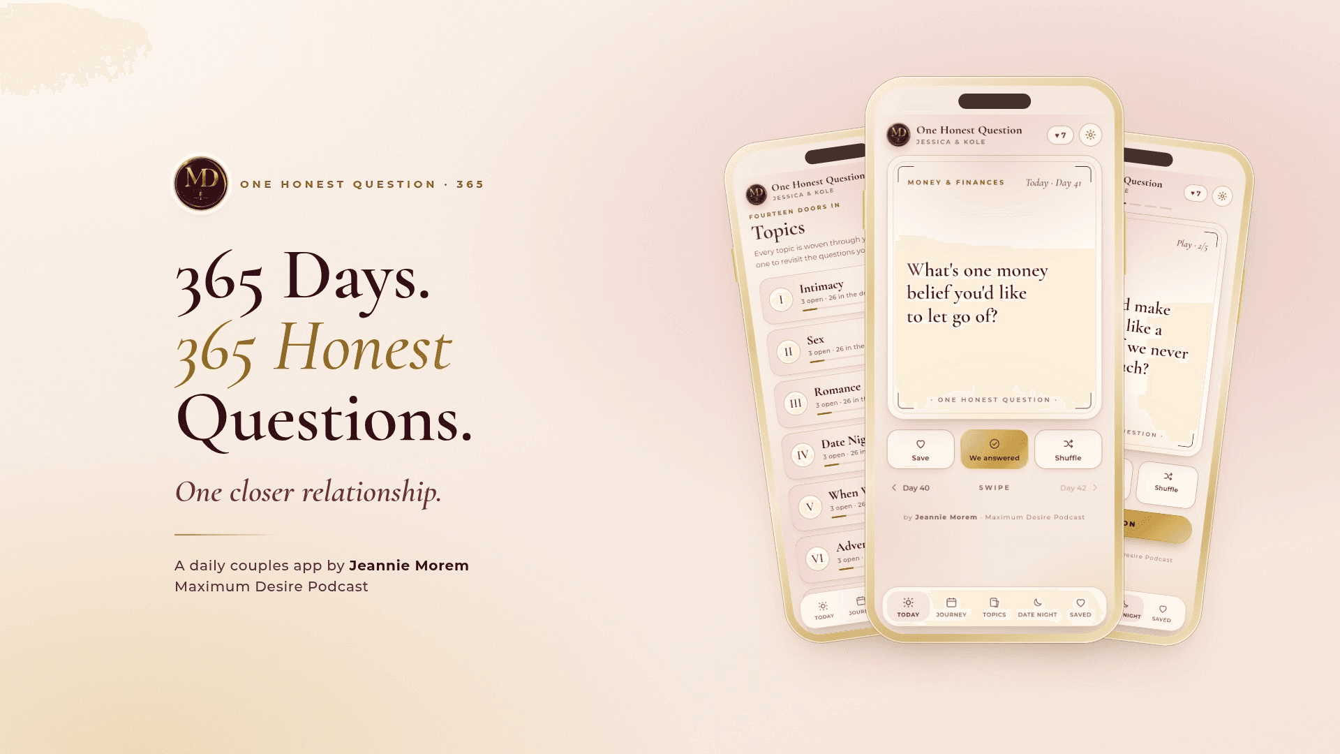 One Honest Question · 365 — The Couples App