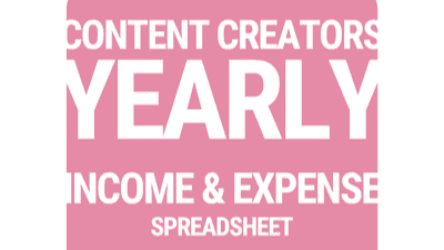 Creator income and expense tracking spreadsheet