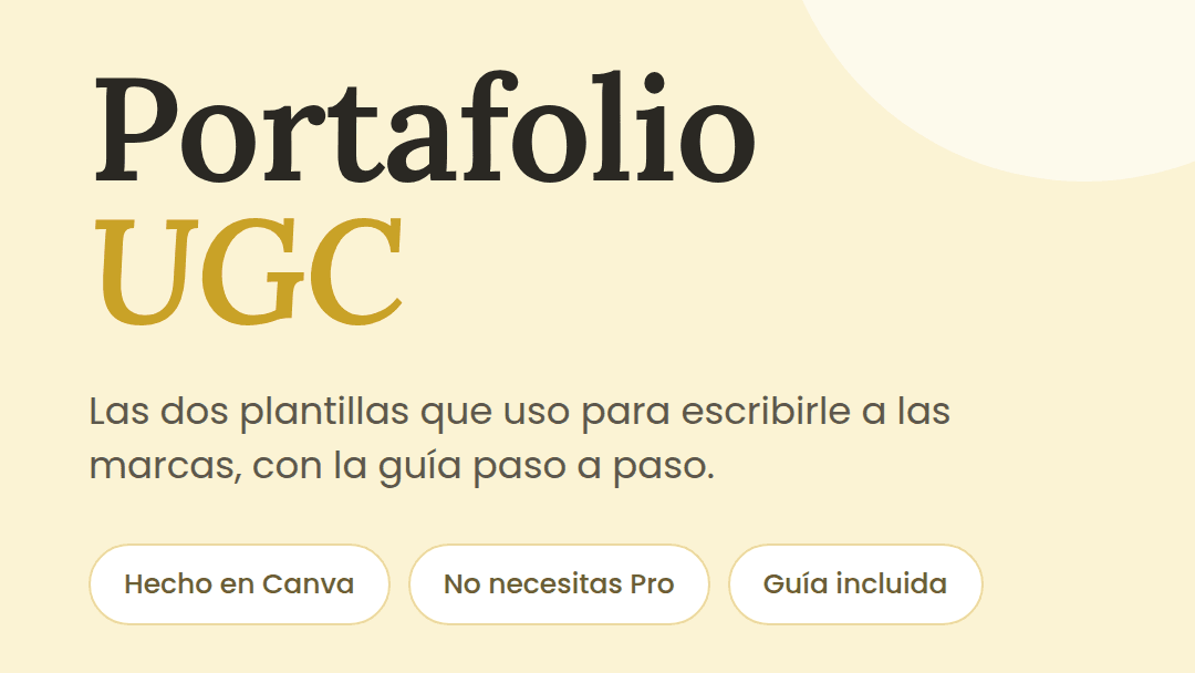 Portafolios UGC · 2 plantillas editables en Canva