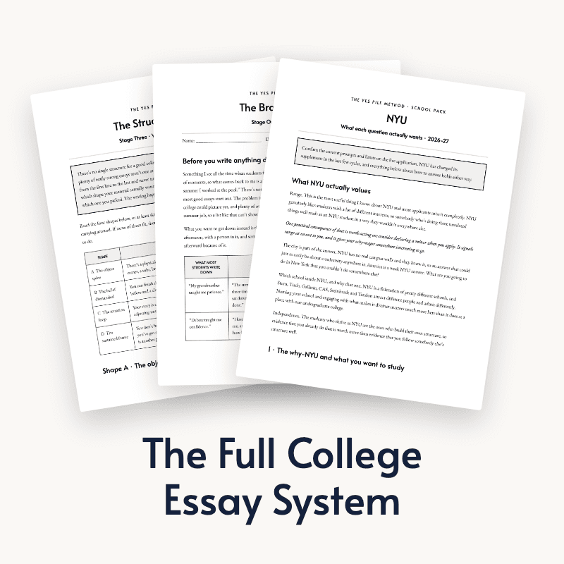 The Full College Essay System · 36 Documents