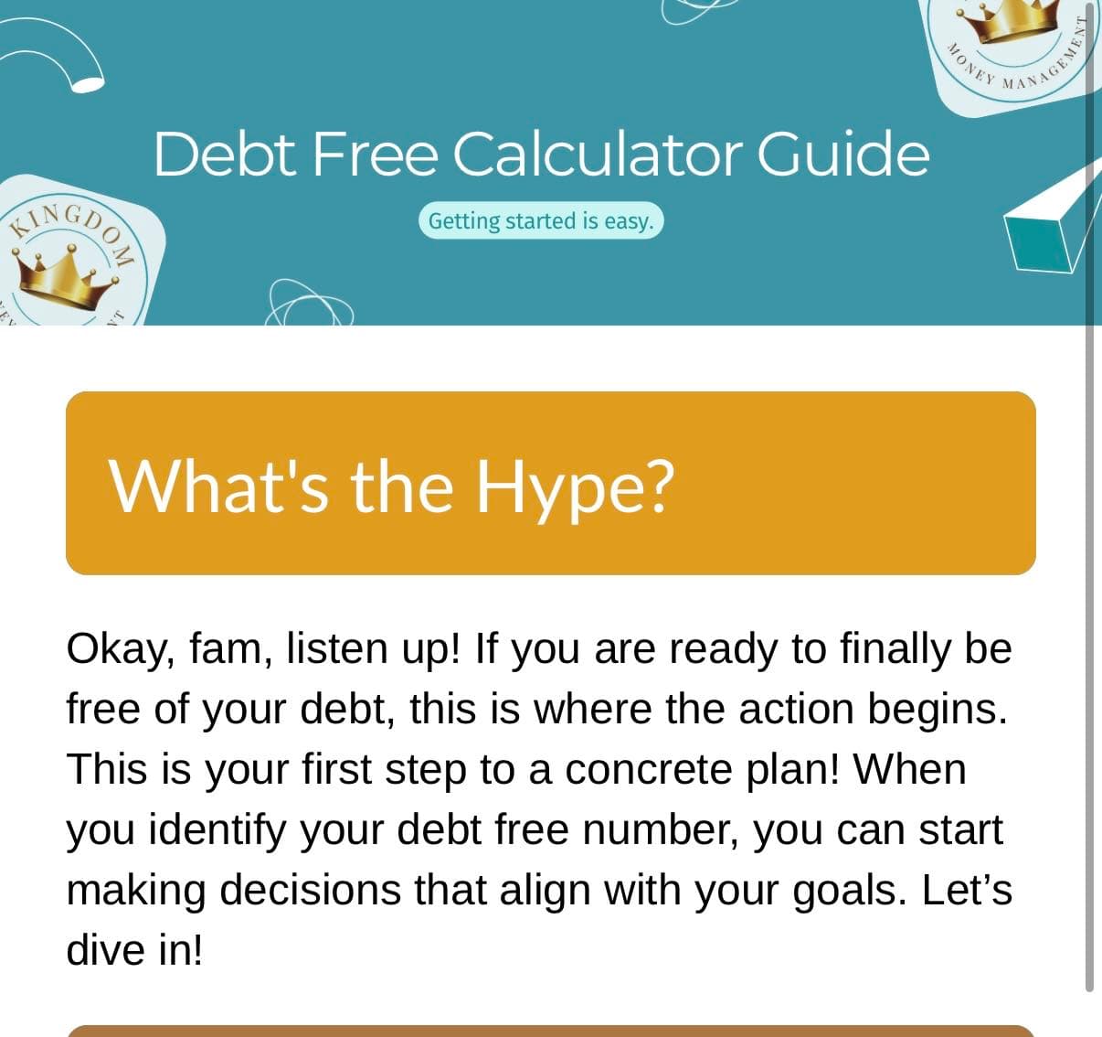 Free Debt Calculator