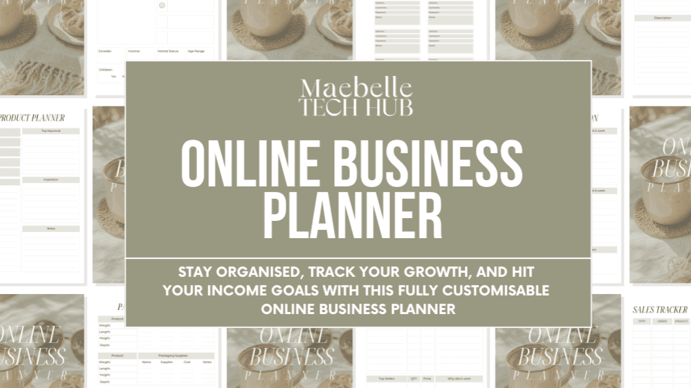 Online Business Planner | Editable Canva Template 