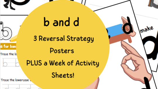b and d Reversal Practice and Posters
