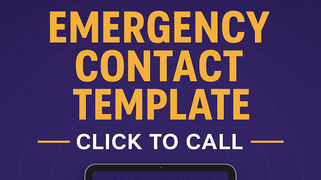 EMERGENCY CONTACT TEMPLATE