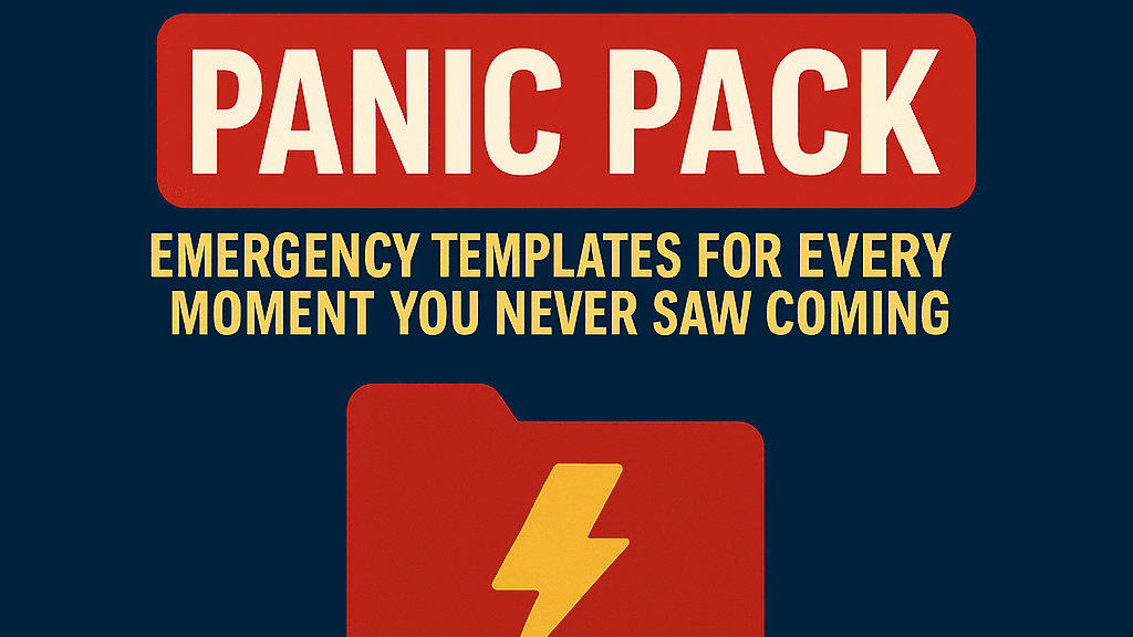 PANIC PACK EMERGENCY TEMPLATES 