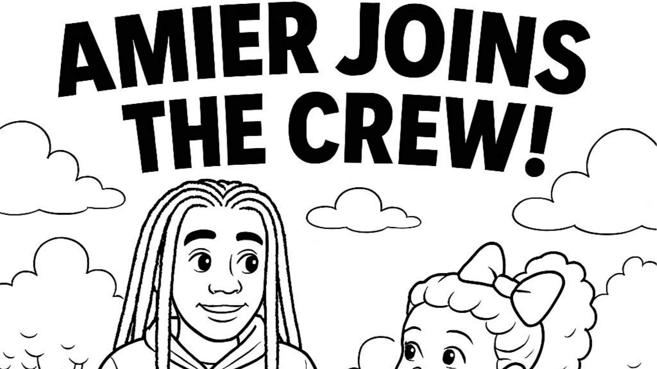 AMIER JOINS THE CREW! COLORING BOOK