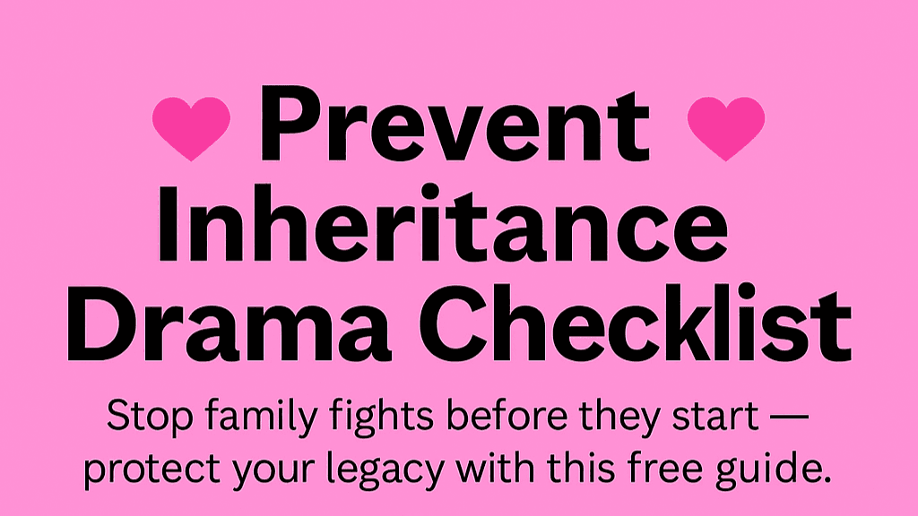 💖 Prevent Inheritance Drama Checklist 💖