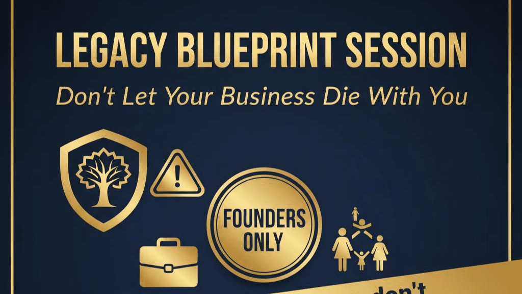 BUSINESS LEGACY BLUEPRINT SESSION - FOUNDERS ONLY