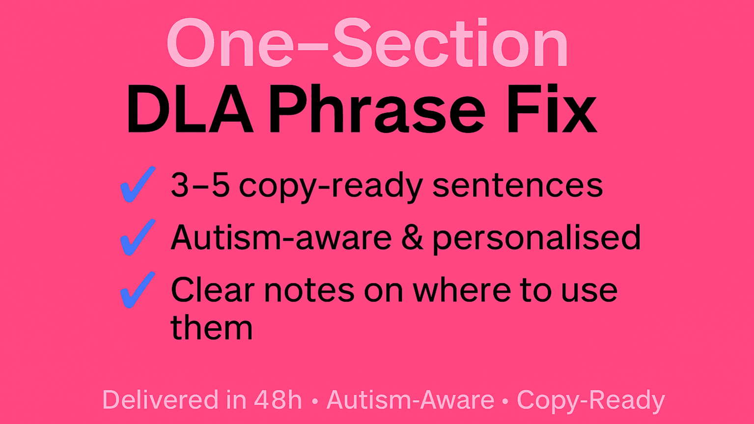 One-Section DLA Phrase Fix (48h)