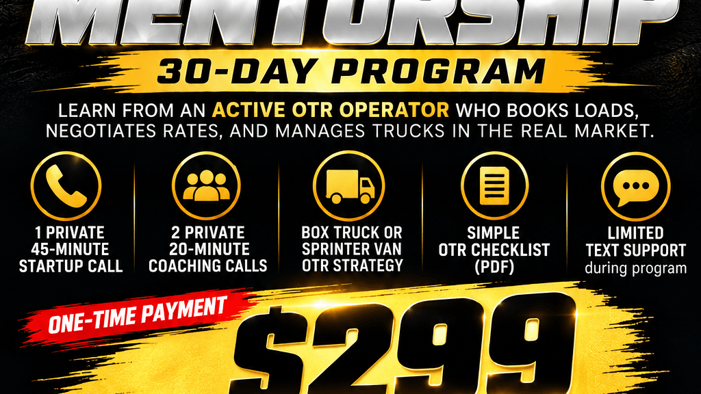  BoxTruckHaulOfFamer | 30-Day OTR Mentorship