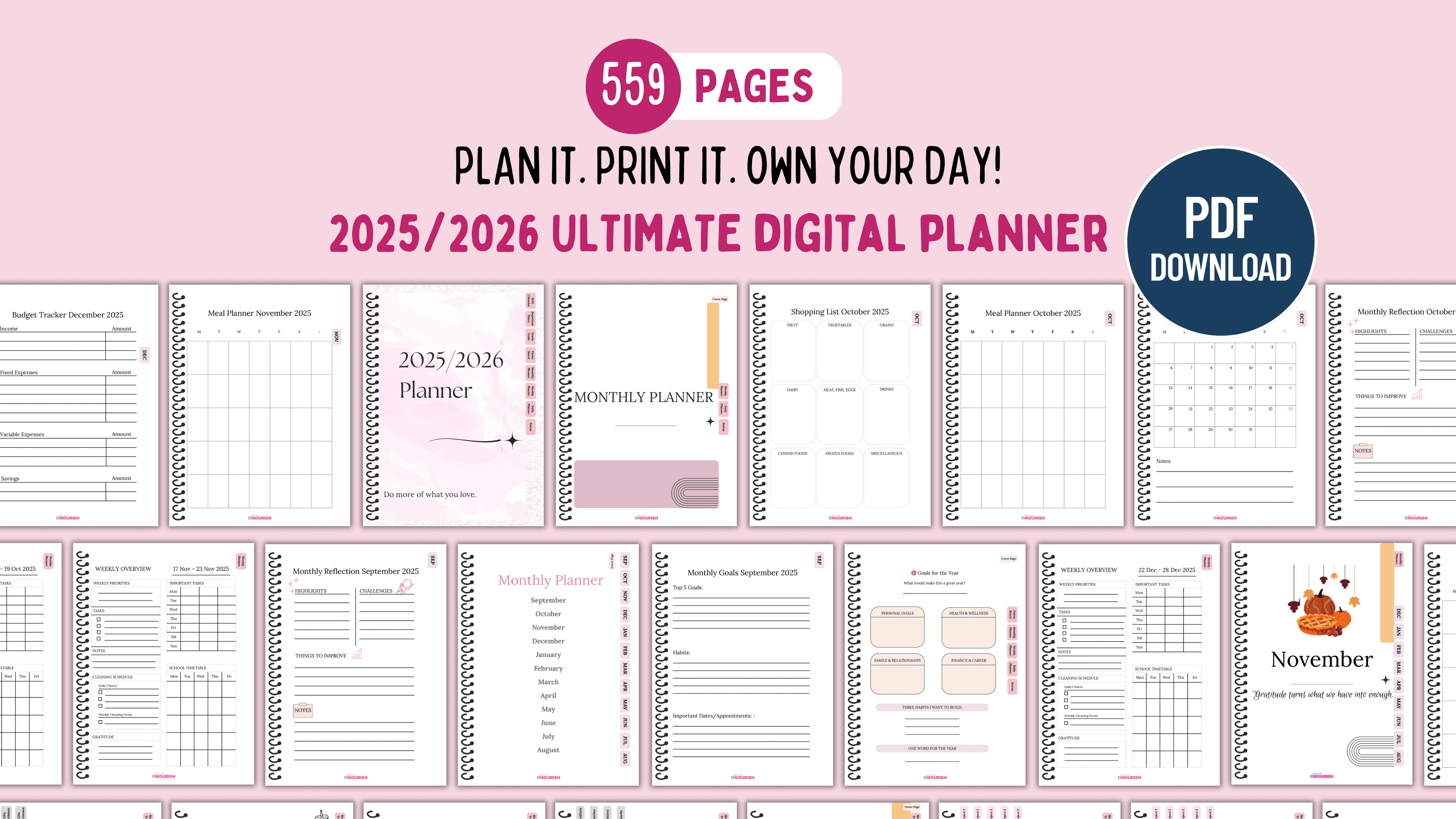 2025/2026 Digital Planner – Hyperlinked/GoodNotes