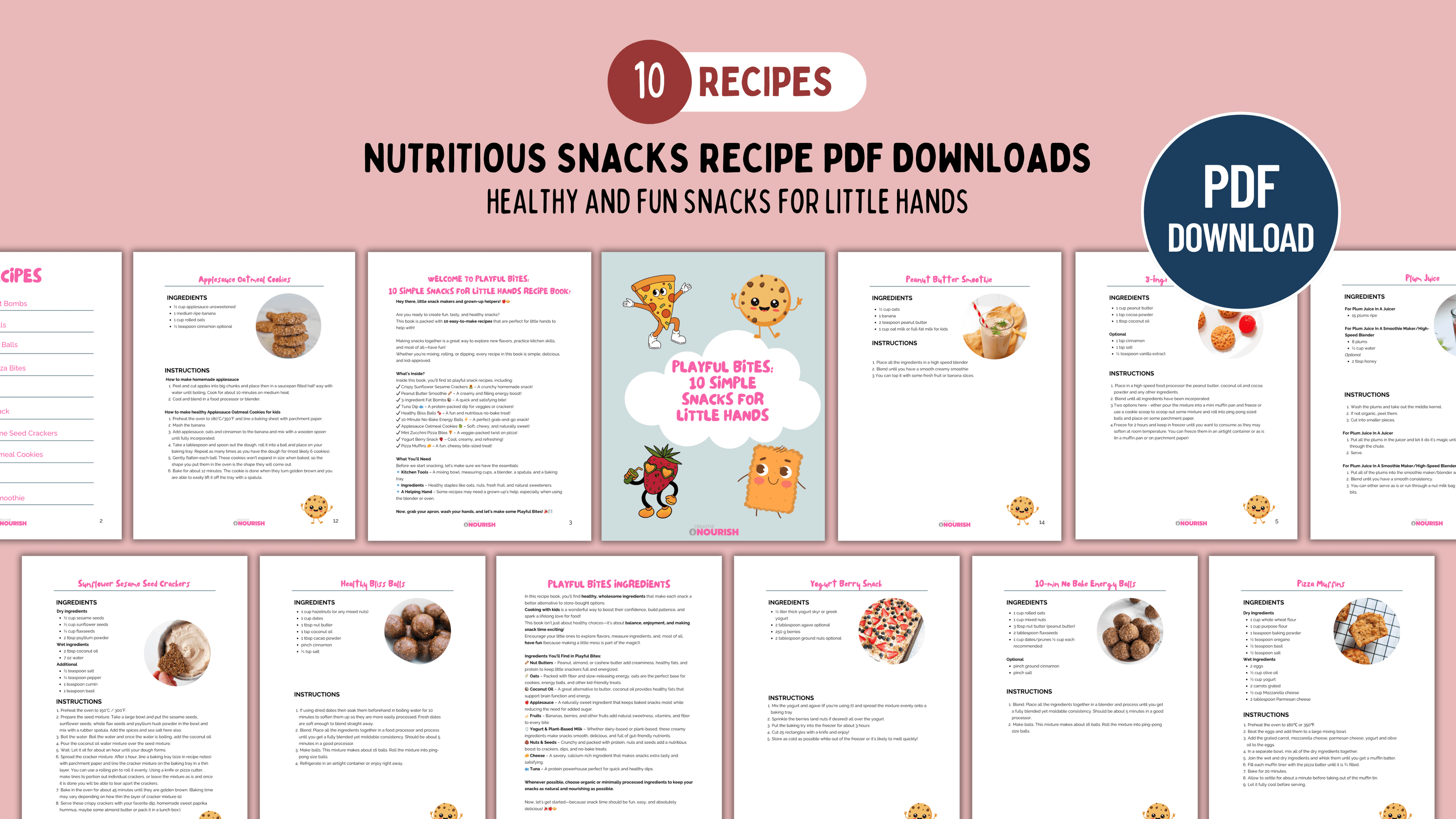 Playful Bites – 10 Easy & Healthy Kid Snacks