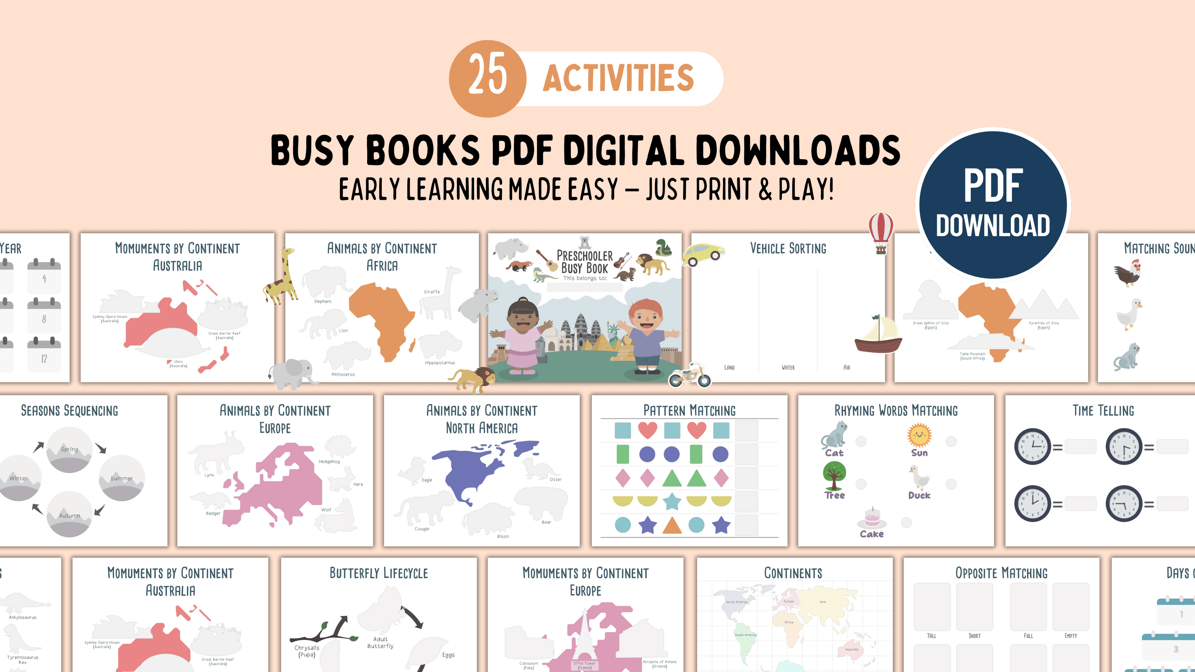 Preschool Busy Book (3-6 year olds)