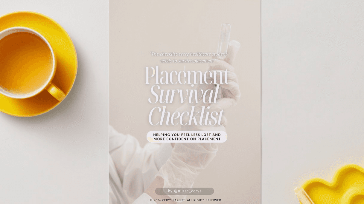 FREE Placement Checklist for Healthcare Students