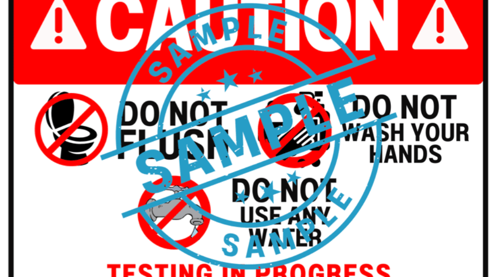 Get My "Do Not Flush/Wash Hands/Use Water" Sign
