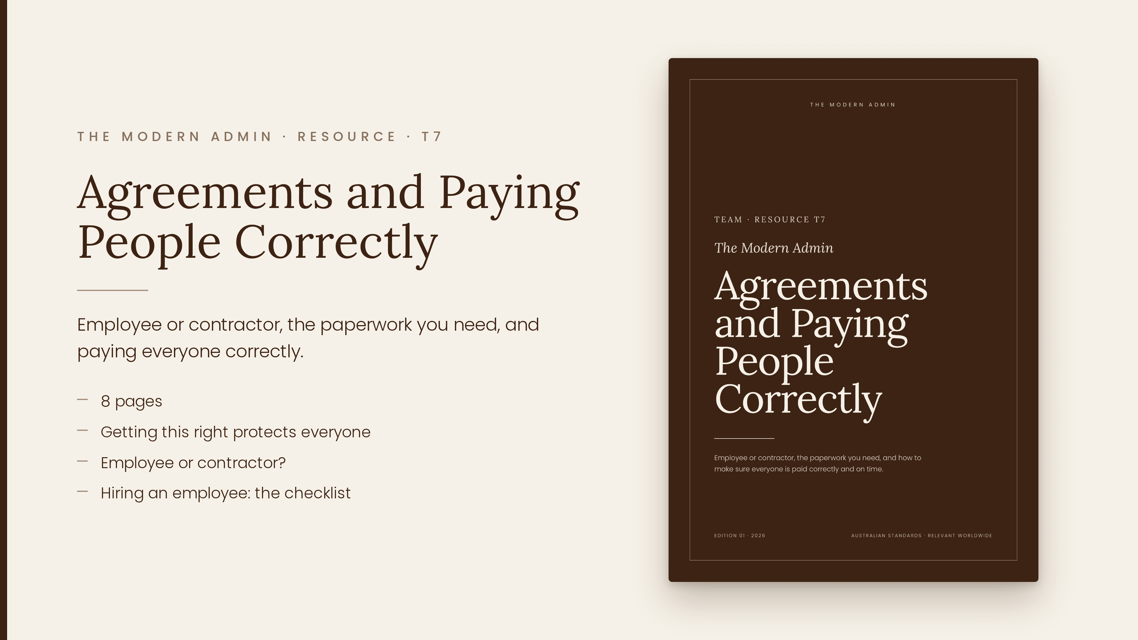 Agreements and Paying People Correctly