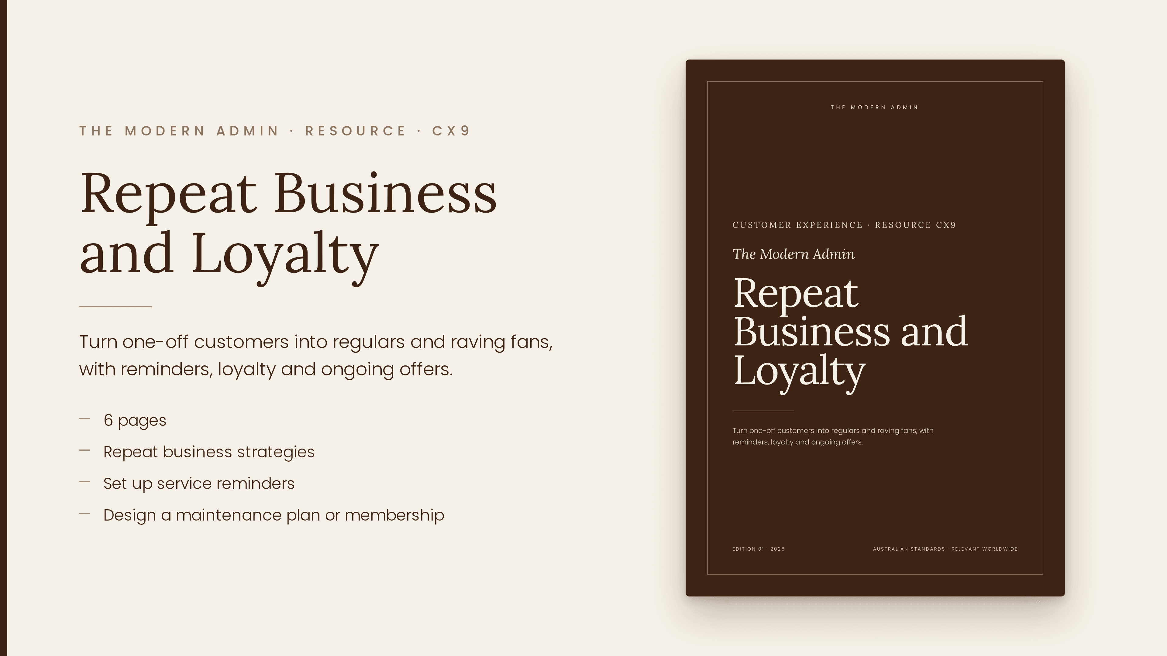 Repeat Business and Loyalty