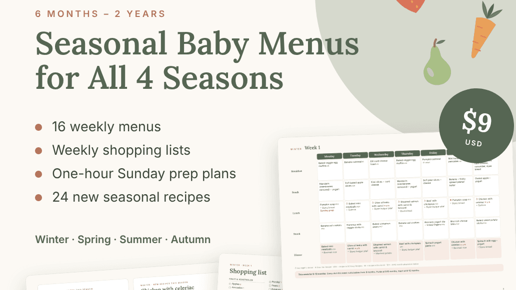 Seasonal Baby Menus · 4 Mevsim Bebek Menüsü