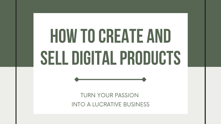 How to create and sell digital products