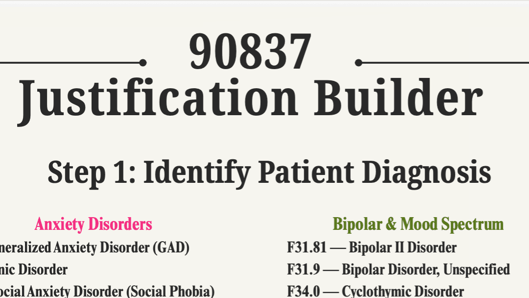 90837 Justification Builder