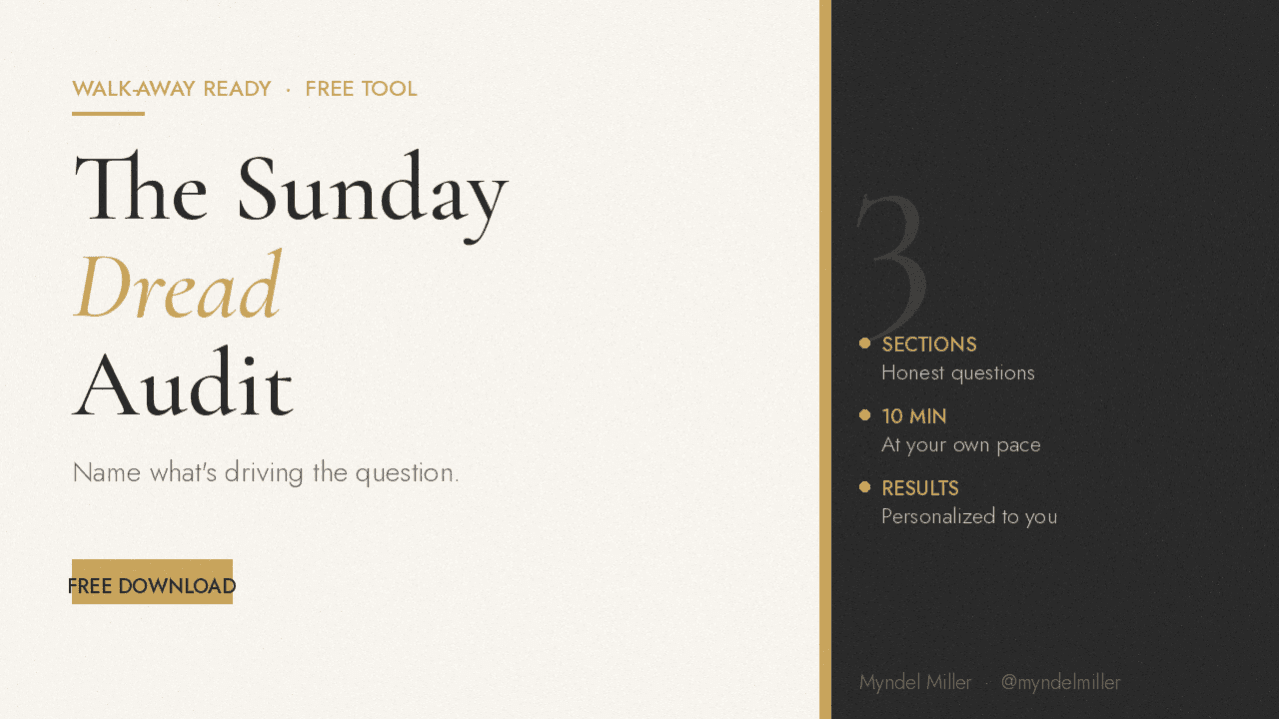 Sunday Dread Audit  - FREE