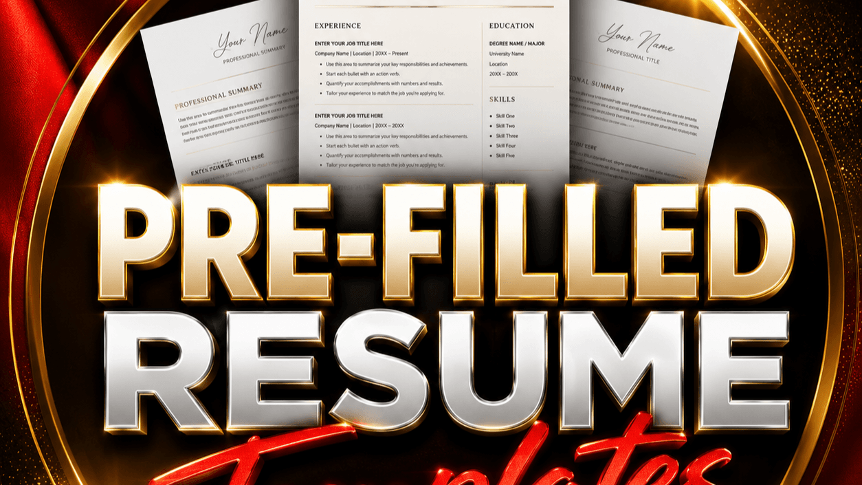 CSR Pre-Filled Resume + Cover Letter Template