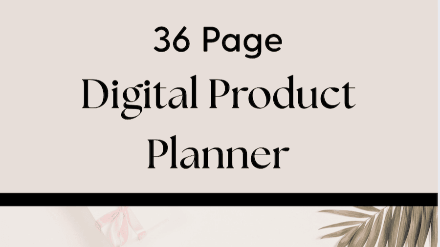 36-page Digital Product Planner