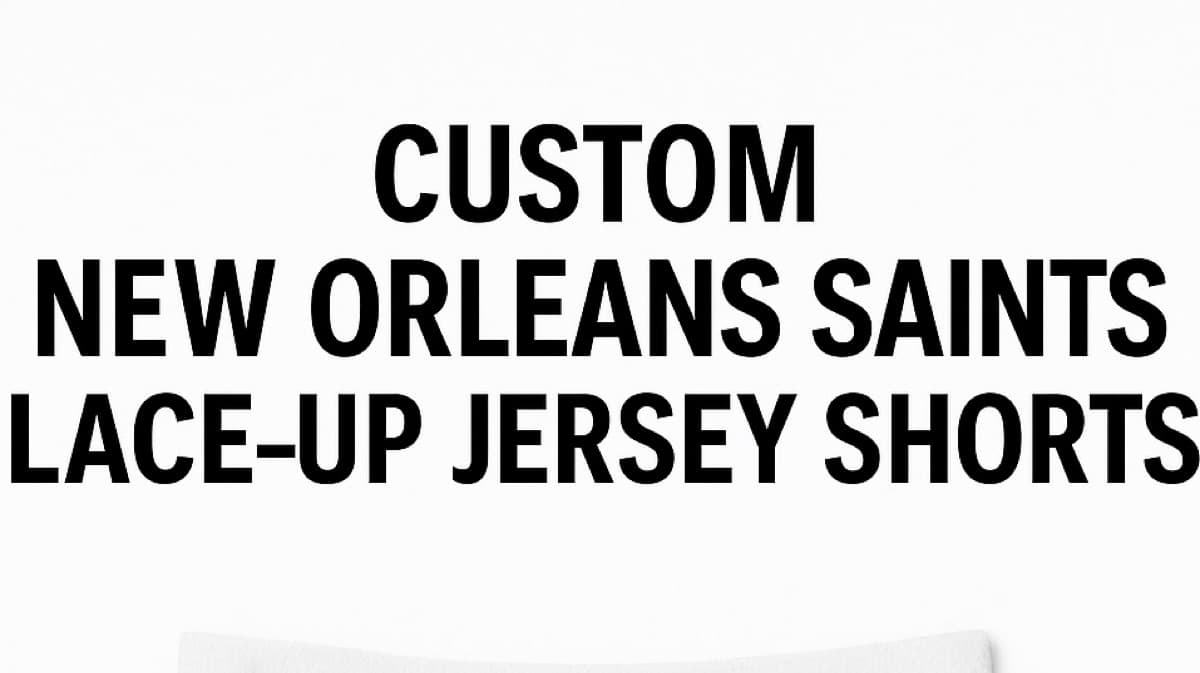 WHITE Custom Saints Lace-Up Jersey Shorts