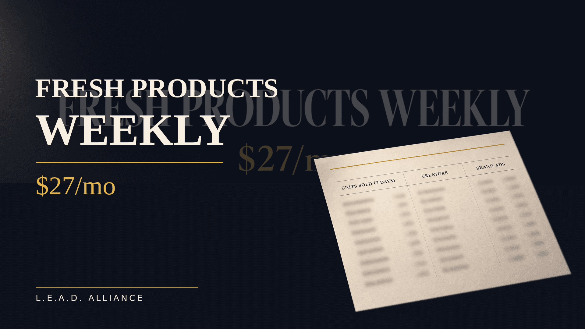Get Fresh Products Weekly
