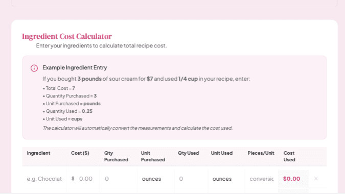 Simply Sweet CLT Pricing +Profit System
