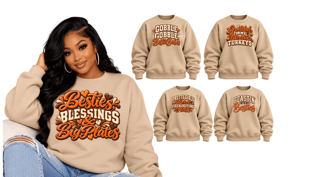 PRETTY GIRLS FEAST TOO FRIENDSGIVING PNG Bundle