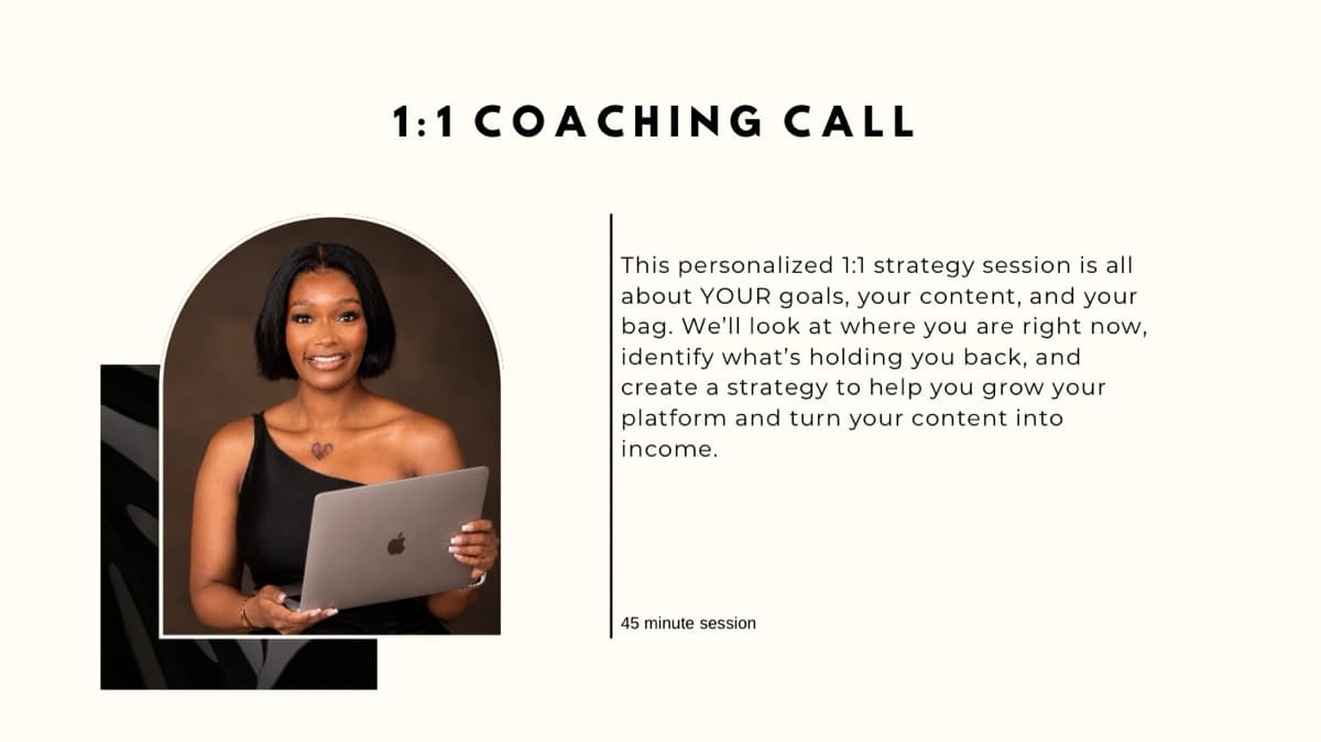 1:1 Coaching Call