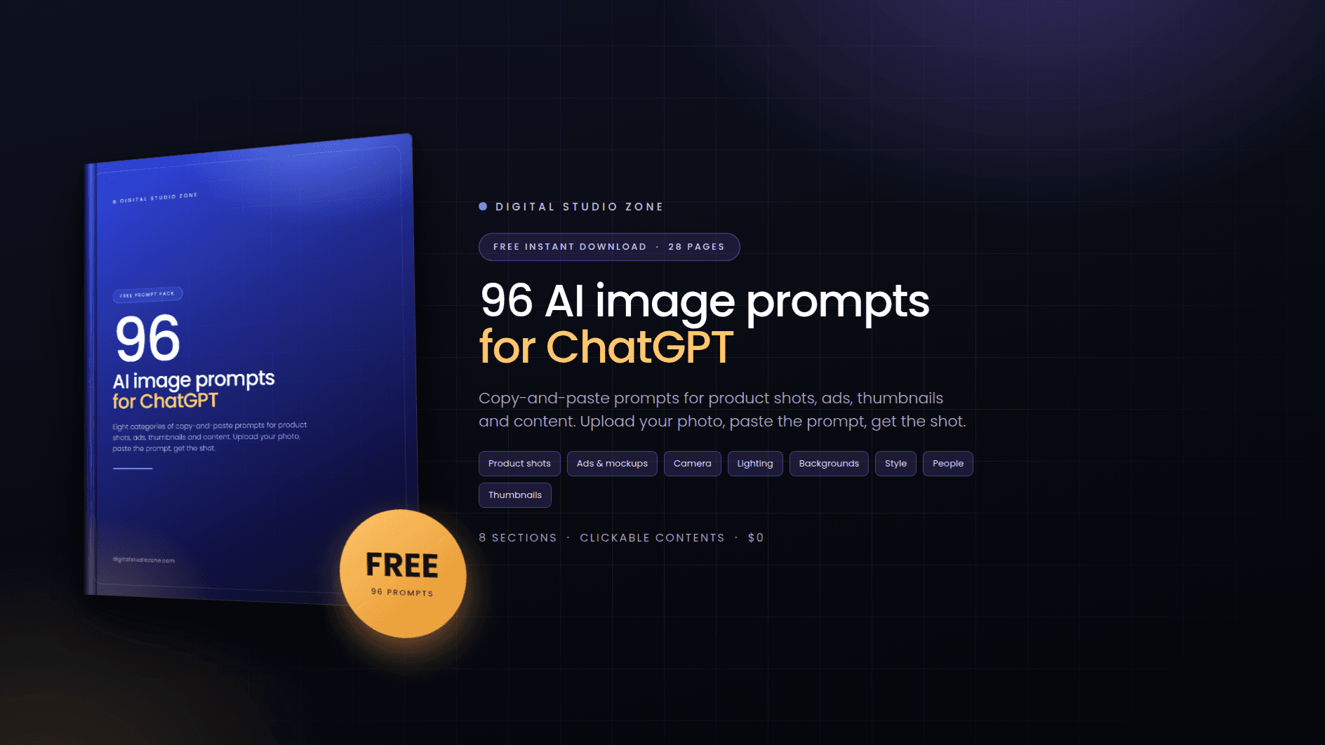 96 Free AI Image Prompts for ChatGPT