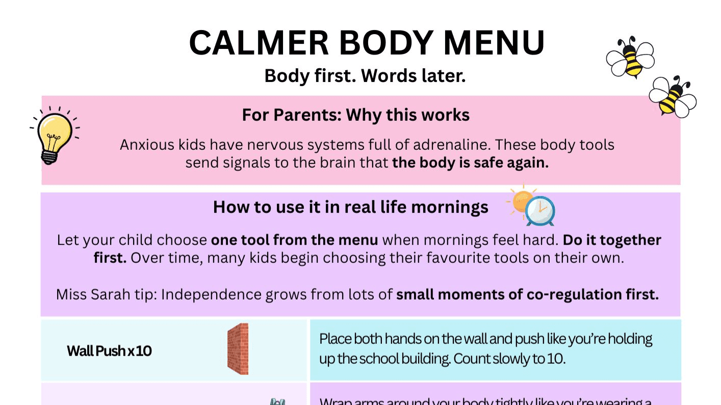 Calmer Mornings Toolkit for Anxious Kids
